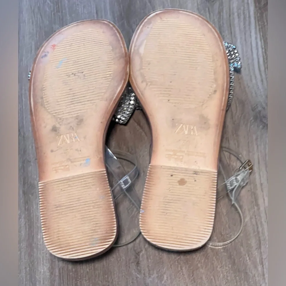 Zara's Kids' Rhinestone Bow Sandals
